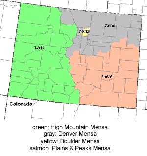 Map of Colorado Mensas